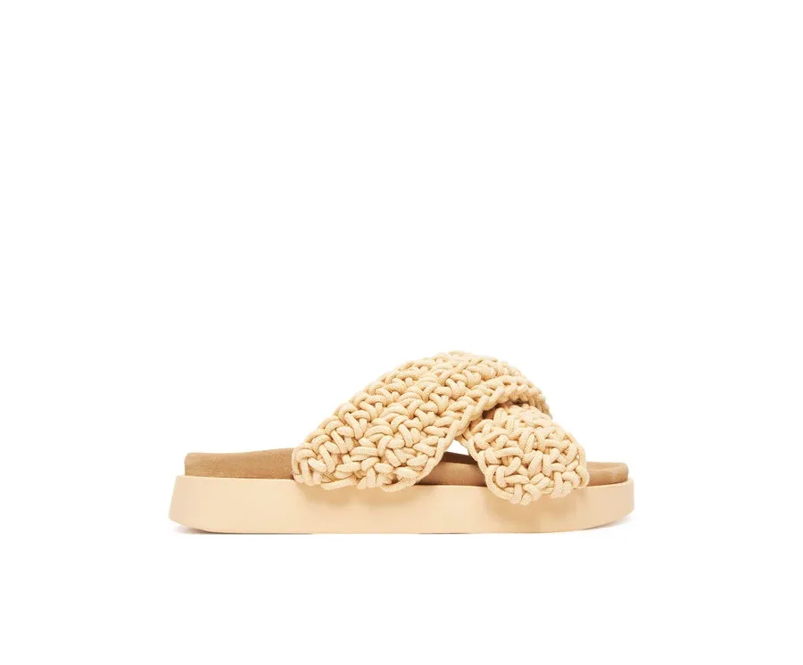 obrazek 1 Inuikii Klapki Woven Strap Stones 70104-367 705 Beżowy
