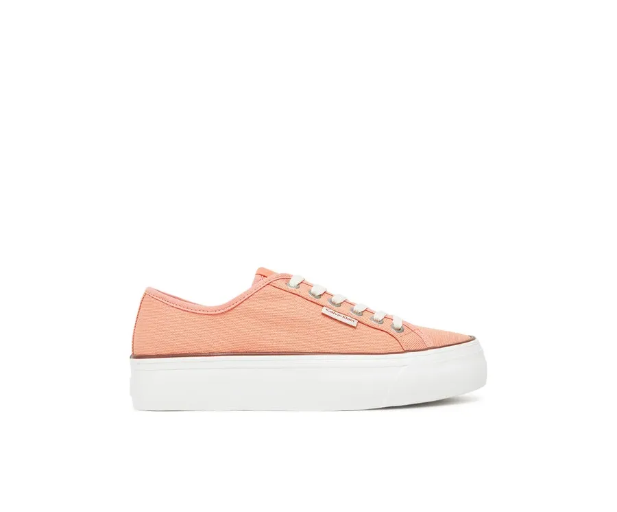obrazek 1 Calvin Klein Jeans Tenisówki Vulc Flatform Ctn Logo Tag YW0YW01838 Pomarańczowy
