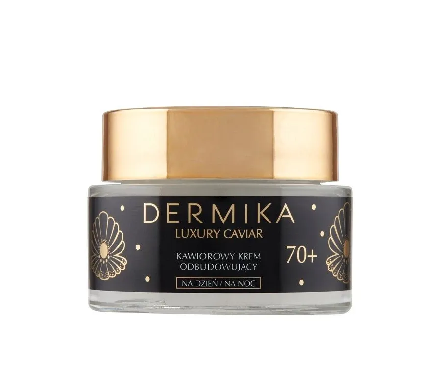 obrazek 1 Dermika Luxury Caviar Kawiorowy Krem odbudowujący 70+ dzień/noc 50 ml