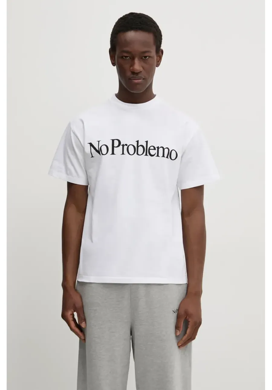 obrazek 1 No Problemo t-shirt bawełniany SS Tee kolor biały z nadrukiem NP60002.02