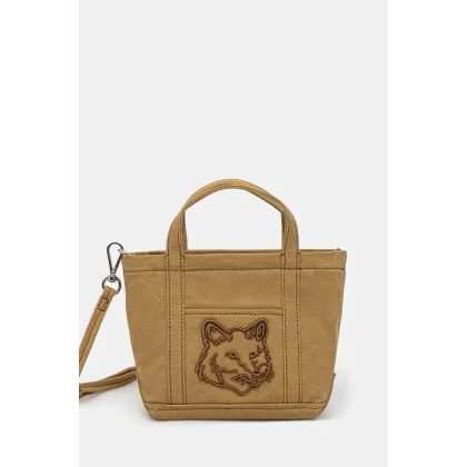 Zdjęcie Maison Kitsuné torba Fox Head Mini Tote kolor zielony MW05106WW0107
