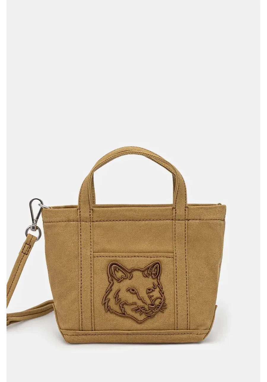 obrazek 1 Maison Kitsuné torba Fox Head Mini Tote kolor zielony MW05106WW0107