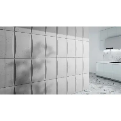 Zdjęcie 60x60 cm VT - PB20 (S50 jasno szary - mysi) BLOK - panel dekor 3D beton architektoniczny