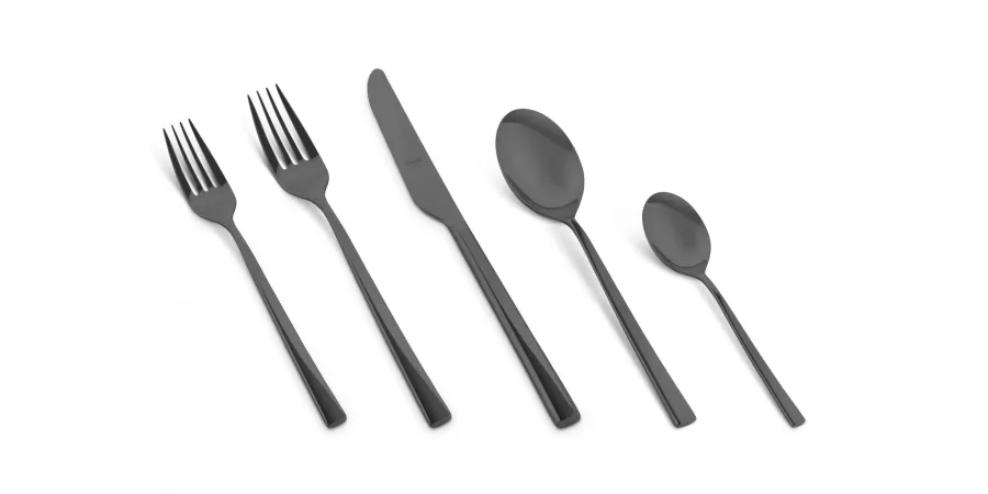 obrazek 1 Luksusowy włoski komplet 6 widelców deserowy Atena Oro Nero