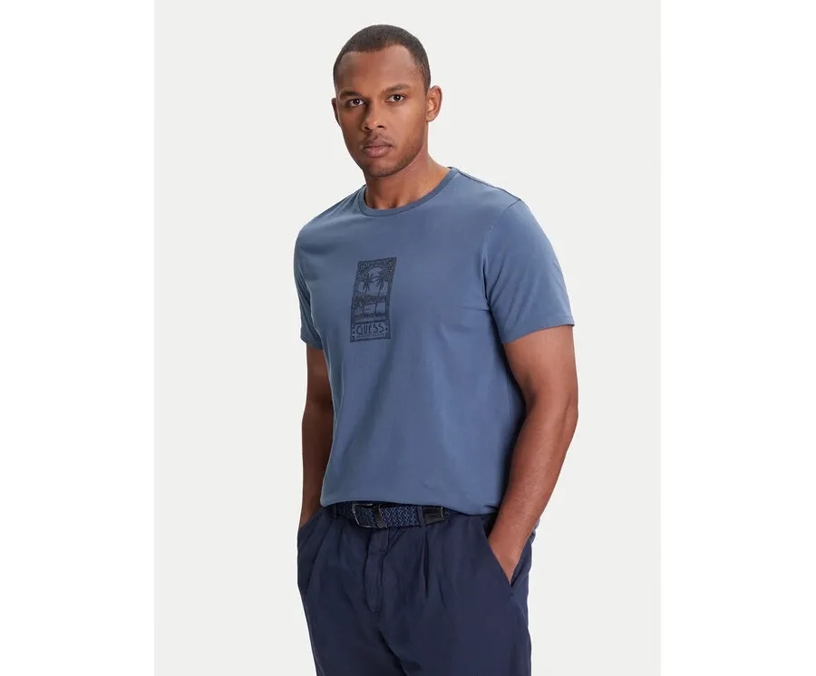 obrazek 1 Guess T-Shirt M5YI67 KBW41 Niebieski Regular Fit