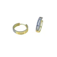 Picture Elegant circles with zircons, diameter 13mm