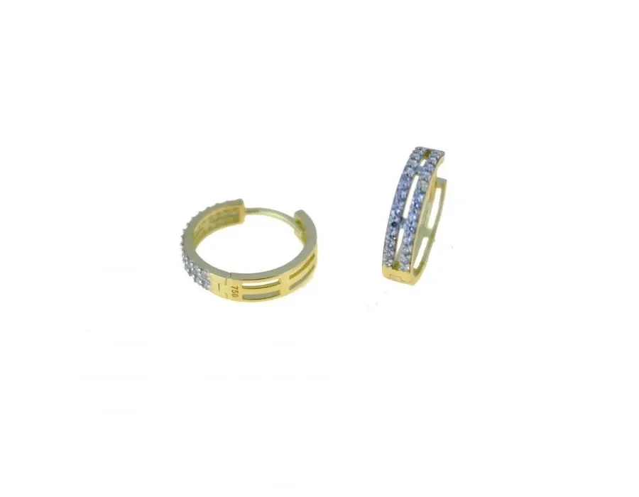 obrazek 1 Eleganckie kółka z cyrkoniami śr.13mm