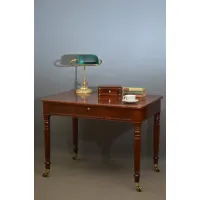 Zdjęcie Doskonała jakość regencyjny, mahoniowy, dwustronny stolik biblioteczny - stół do pisania