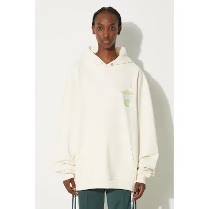 Zdjęcie Filling Pieces bluza bawełniana męska kolor beżowy z kapturem z nadrukiem 80634019936
