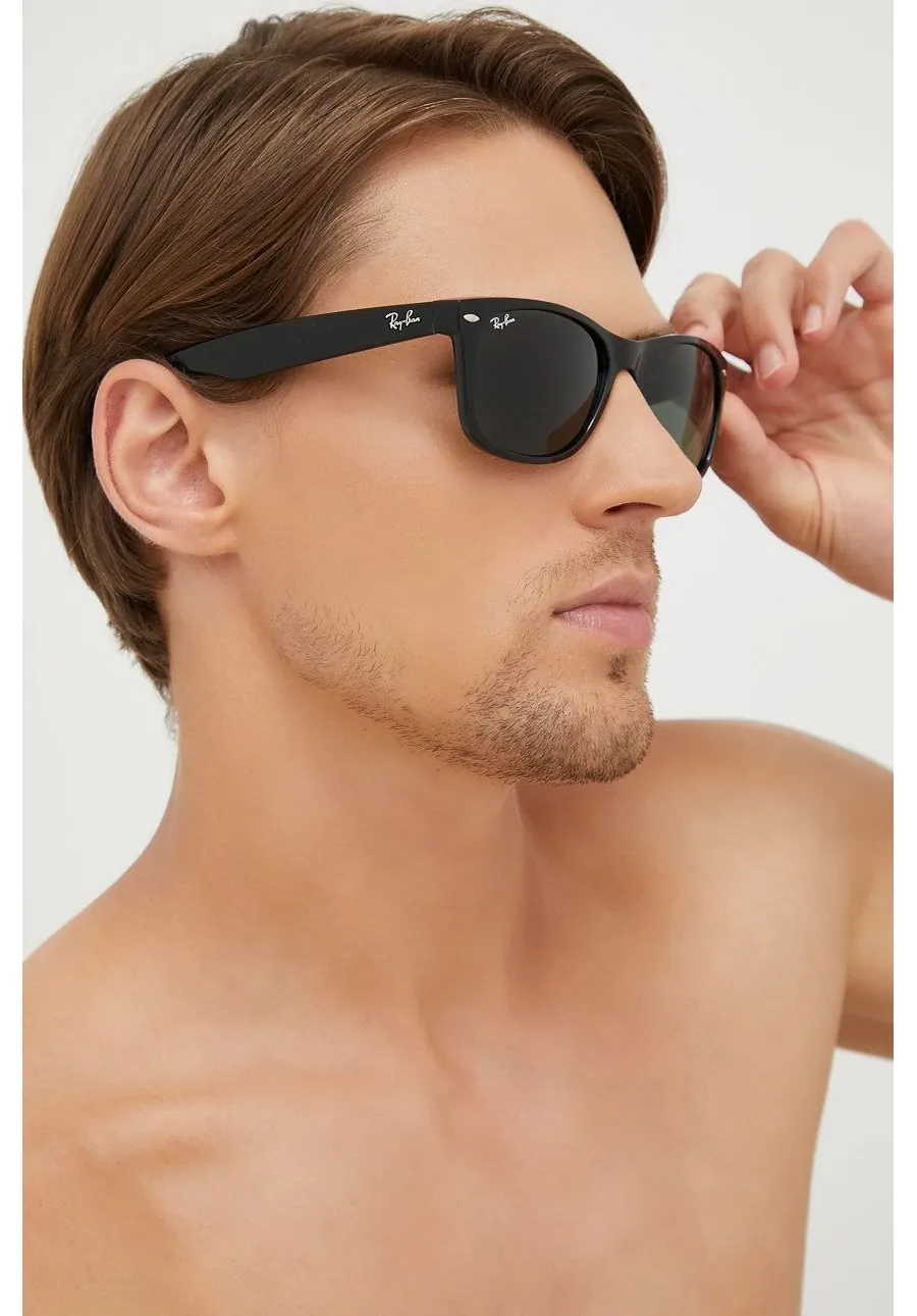 obrazek 1 Ray-Ban okulary przeciwsłoneczne NEW WAYFARER męskie kolor czarny 0RB2132