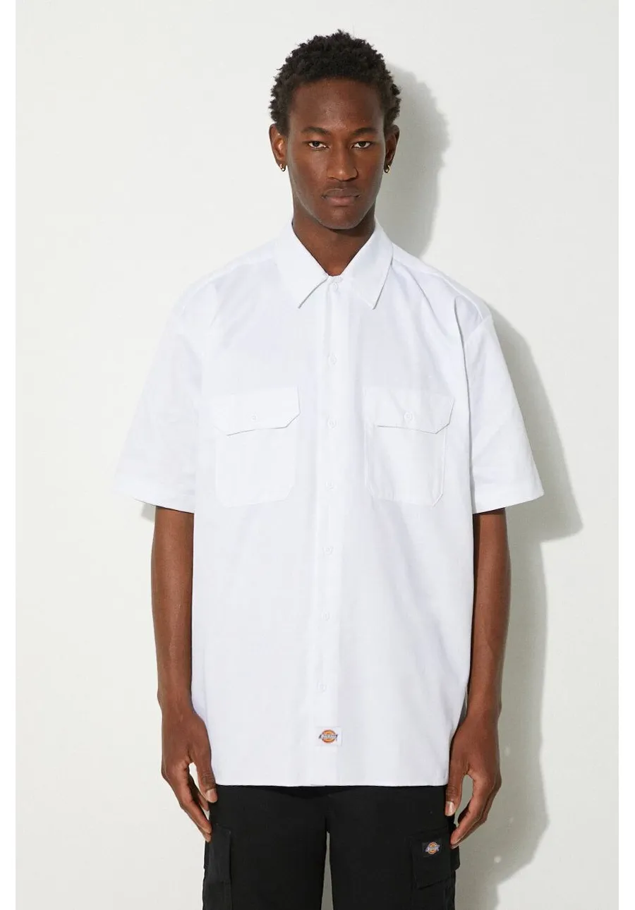 obrazek 1 Dickies koszula męska kolor biały regular z kołnierzykiem klasycznym