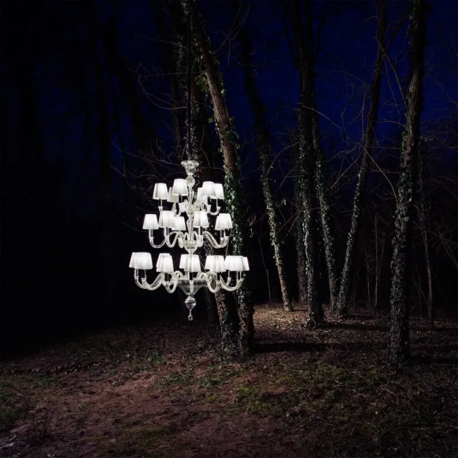 obrazek 4 Piękna lampa sufitowa wykonana z ręcznie robionego szkła murano - prosto z Włoch
