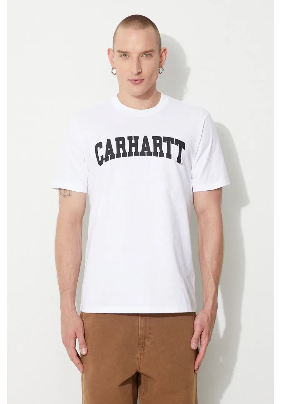 obrazek 1 Carhartt WIP t-shirt bawełniany kolor biały z nadrukiem I028990-BOTANIC/WH