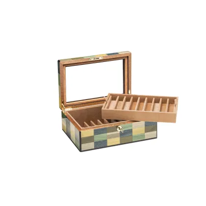 Picture Box for pens and pens made of mahogany