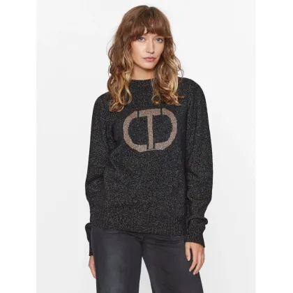 Zdjęcie TWINSET Sweter 232TT3203 Czarny Regular Fit
