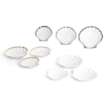 Zdjęcie Porcelanowa miseczka ozdobna w kształcie muszli