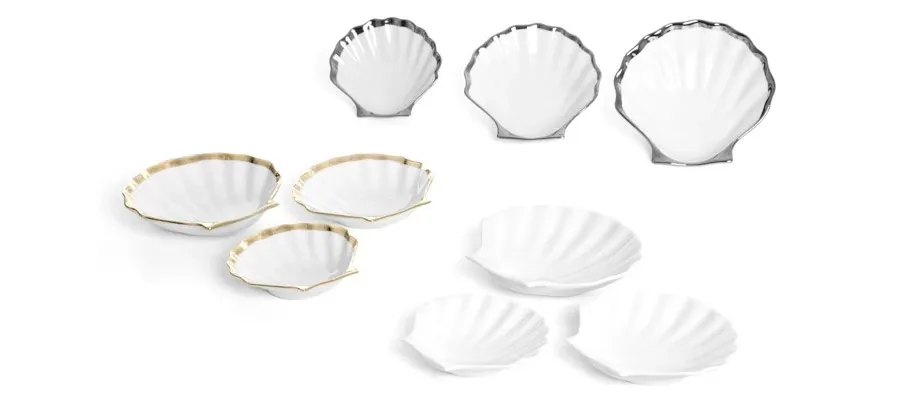 obrazek 1 Porcelanowa miseczka ozdobna w kształcie muszli
