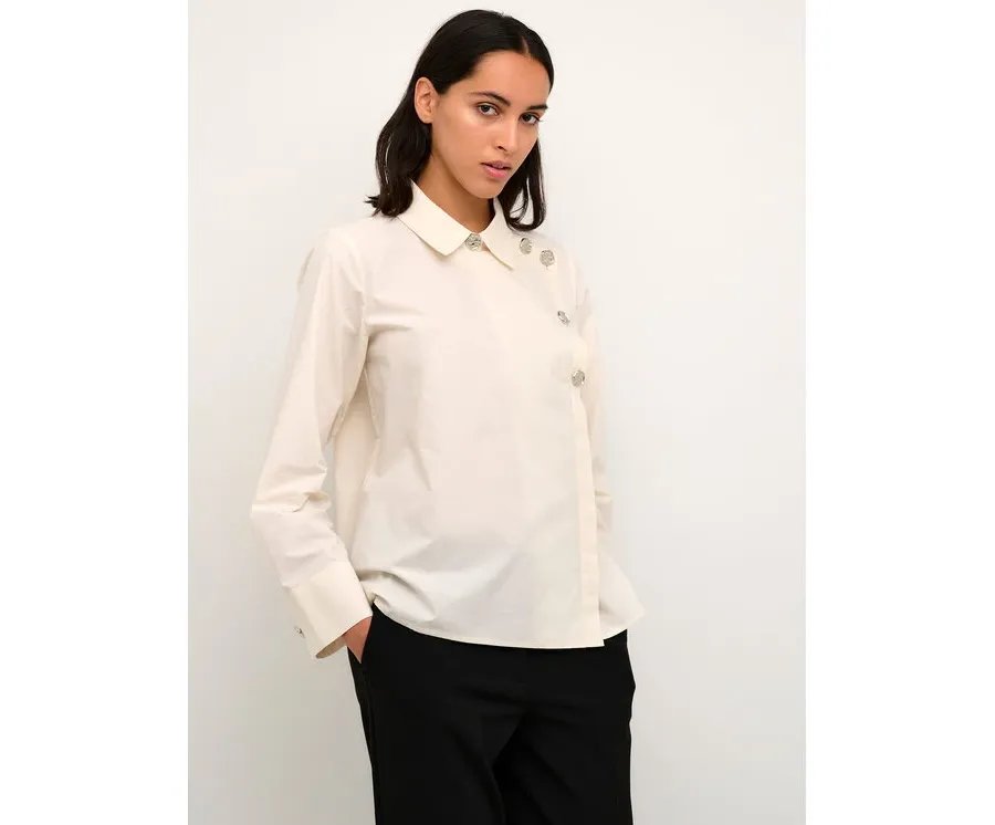 obrazek 1 Karen by Simonsen Koszula Klarakb 10104584 Écru Classic Fit