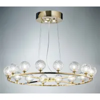 Zdjęcie Piękny żyrandol z ręcznie wycinanymi włoskimi kryształowymi kulami - Il Paralume Marina