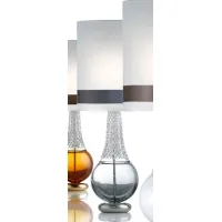 Picture Smoke gray table lamp with clear hand-cut Italian crystal – Il Paralume Marina