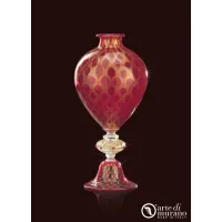 Picture Classic red gold Murano glass vase