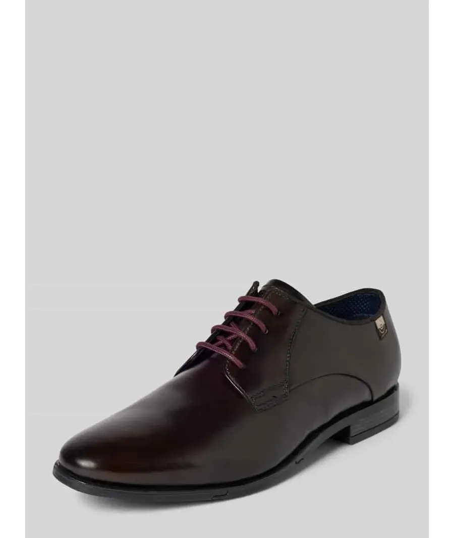 obrazek 1 Buty derby skórzane z detalem z logo model ‘Gapo’