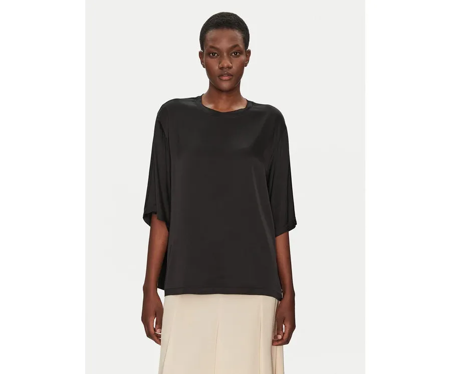 obrazek 1 ViCOLO Bluzka TD0013 Czarny Relaxed Fit