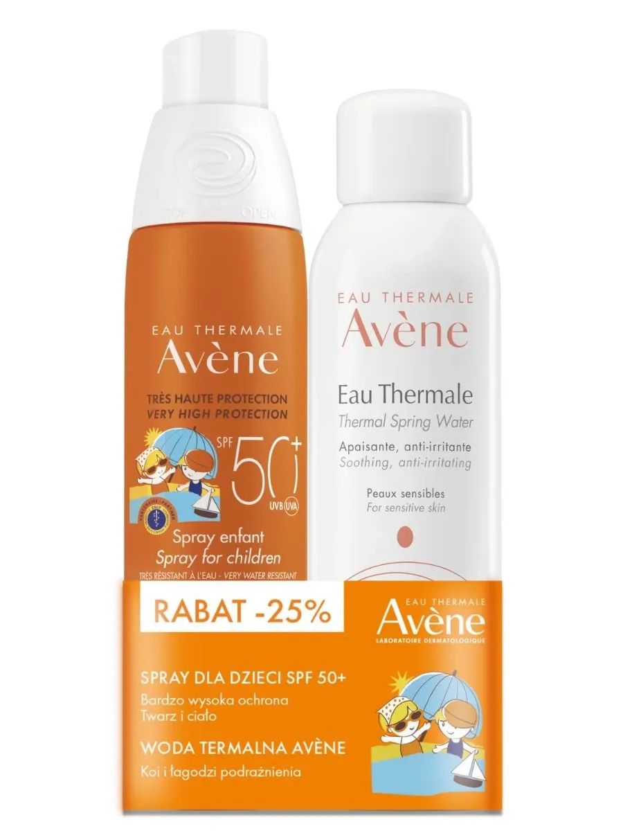 obrazek 1 Avène Sun Zestaw (Spray dla dzieci SPF 50+ + Eta)  Avene