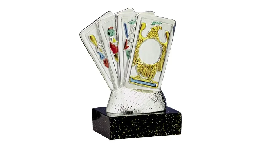 picture 1 Small statuette with a unique deck of cards - Astra Argenti