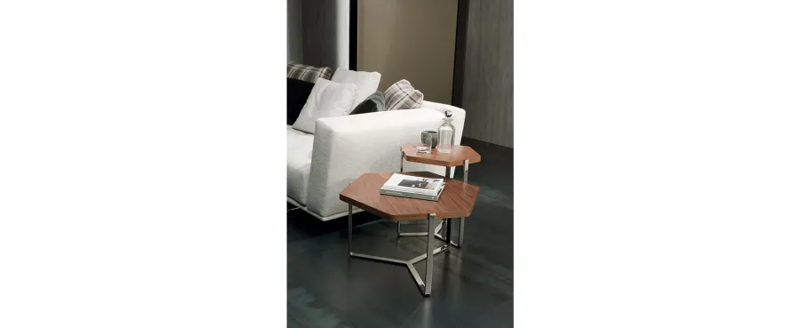 obrazek 4 Designerski, heksagonalny, drewniany stolik do salonu - Casadesus