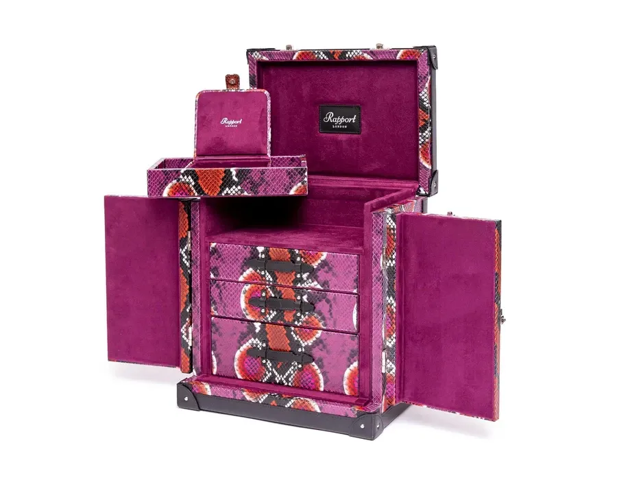 obrazek 3 Stylowy kuferek Amour Deluxe na biżuterię w kolorze różowym