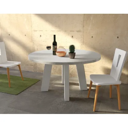 Zdjęcie Okrągły stół ENEA 4 drewniane nogi Ø120cm - Fratelli Mirandola