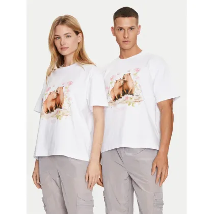 Zdjęcie 2005 T-Shirt Unisex Capybaras Love Biały Regular Fit