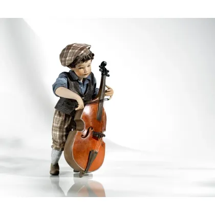 Zdjęcie Porcelanowa figurka młodego kontrabasisty - Sibania