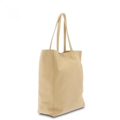 Zdjęcie Beżowa skórzana torba na rame - Giudi