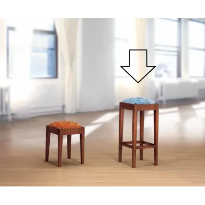 Zdjęcie Antyczny oryginalny stołek do salonu - Morello Gianpaolo