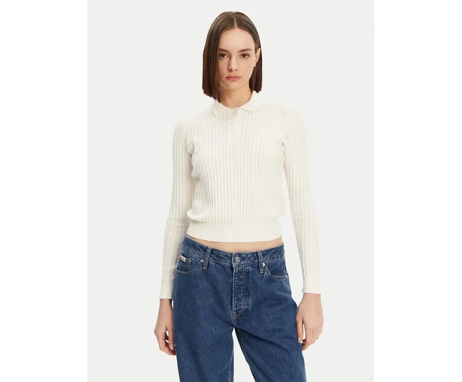 obrazek 1 Lacoste Sweter AF9264 Écru Regular Fit