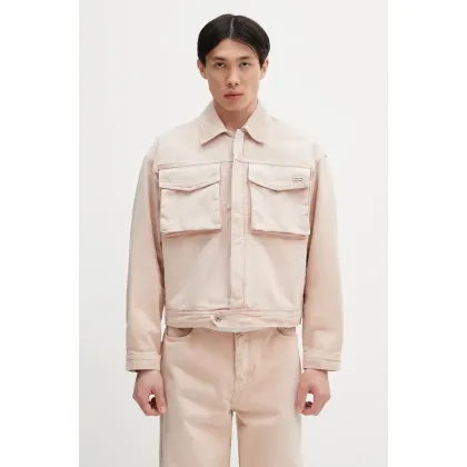 Zdjęcie Filling Pieces kurtka jeansowa Denim kolor różowy przejściowa oversize 78620769974