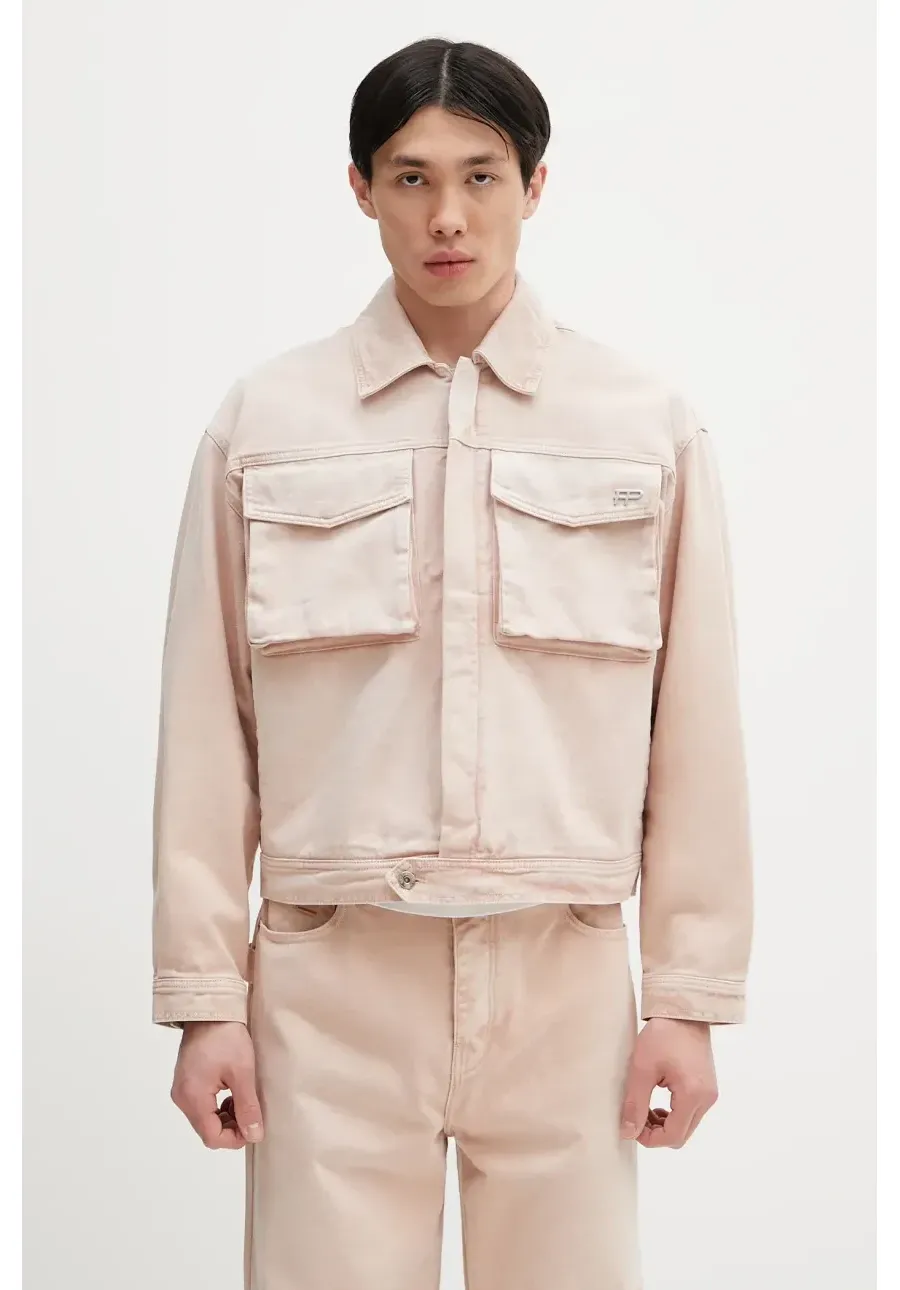 obrazek 1 Filling Pieces kurtka jeansowa Denim kolor różowy przejściowa oversize 78620769974