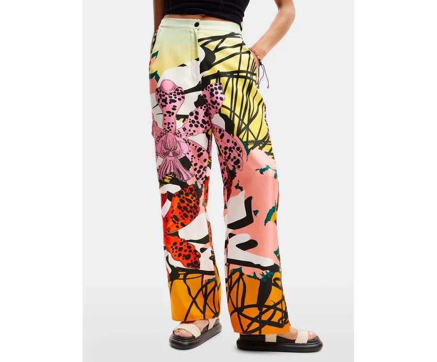 obrazek 1 Desigual Spodnie materiałowe MONSIEUR CHRISTIAN LACROIX Ericeira 24SWPW27 Kolorowy Regular Fit