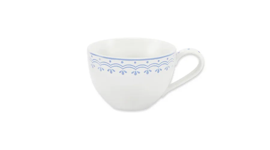 obrazek 1 Stylowa filiżanka z porcelany zdobiona delikatnym niebieskim ornamentem – wariant 1 – Leander