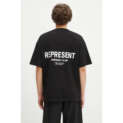Zdjęcie Represent t-shirt bawełniany Represent Owners Club męski kolor czarny z nadrukiem OCM41114.001