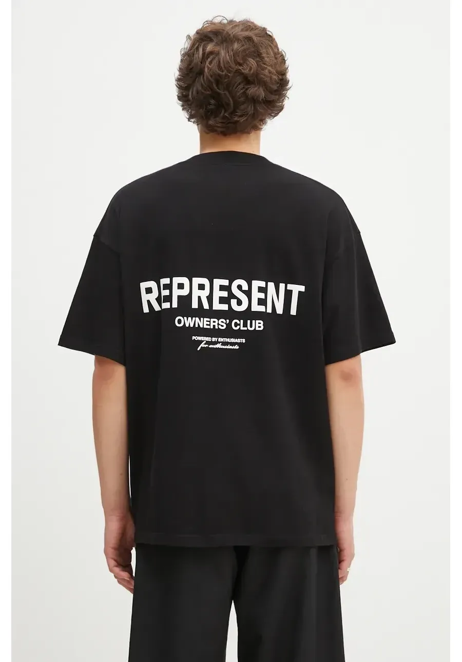 obrazek 1 Represent t-shirt bawełniany Represent Owners Club męski kolor czarny z nadrukiem OCM41114.001