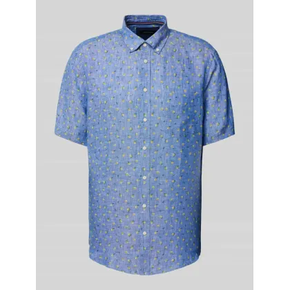 Zdjęcie Koszula casualowa o kroju regular fit z lnu z kołnierzykiem typu button down