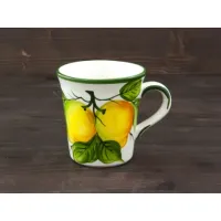Picture Original hand-painted mug decorated with a lemon motif - Le Ceramiche