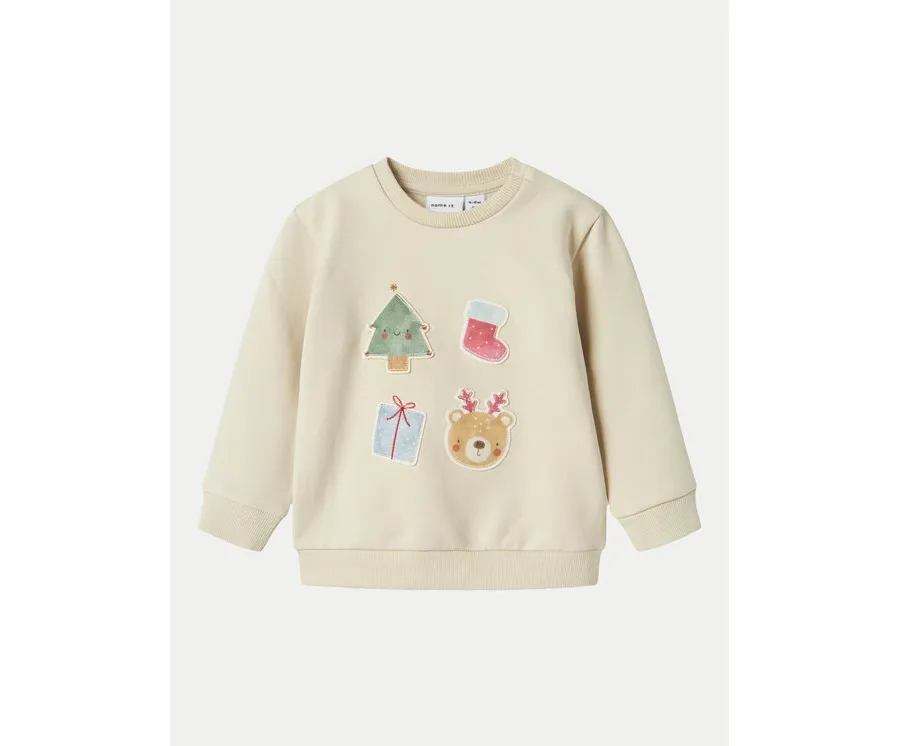 obrazek 1 NAME IT Bluza 13234491 Écru Regular Fit