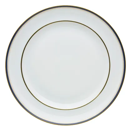 Zdjęcie Elegancki płaski okrągły talerz z kolekcji Cambridge zdobionej złotem - Vista Alegre