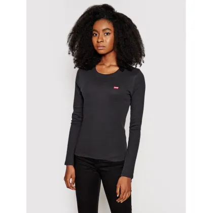 Zdjęcie Levi's® Bluzka Long Sleeve Baby Tee 69555-0014 Czarny Slim Fit