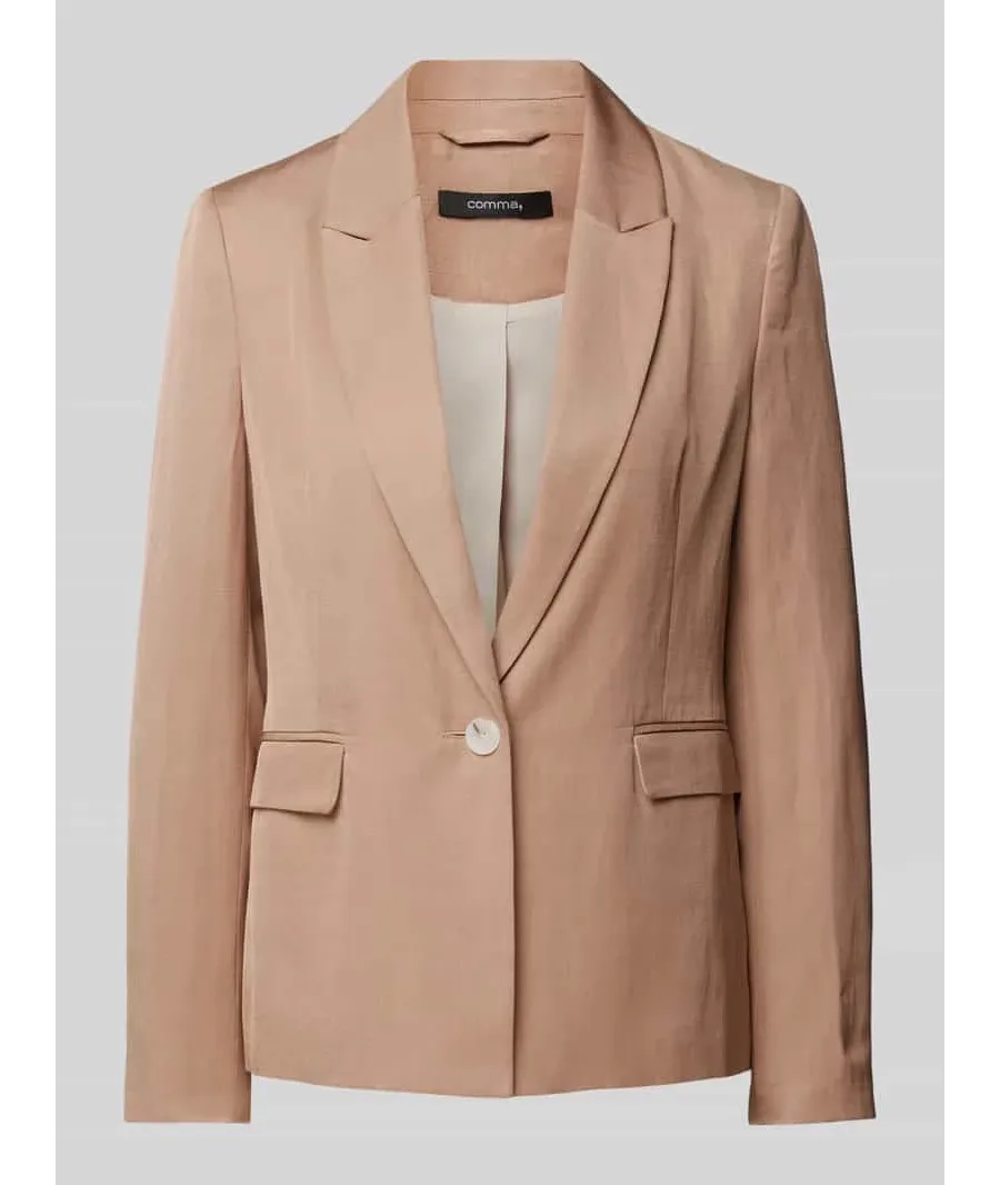 obrazek 1 Żakiet z mieszanki wiskozy i lnu w jednolitym kolorze