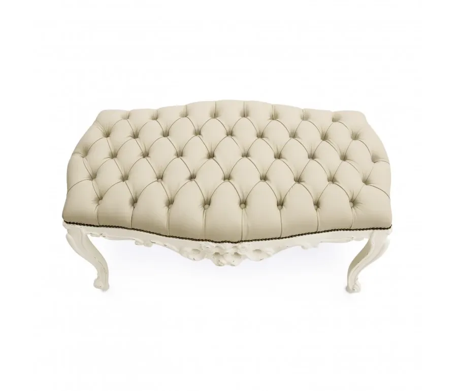 obrazek 2 Beżowa elegancka ławka w stylu barokowym - Sevensedie